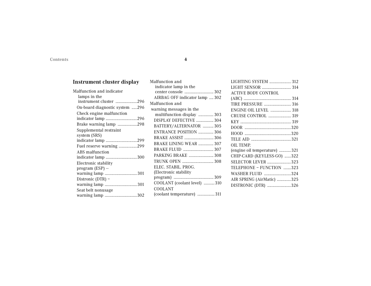 Mercedes-Benz 2001 S 430 User Manual | Page 7 / 421