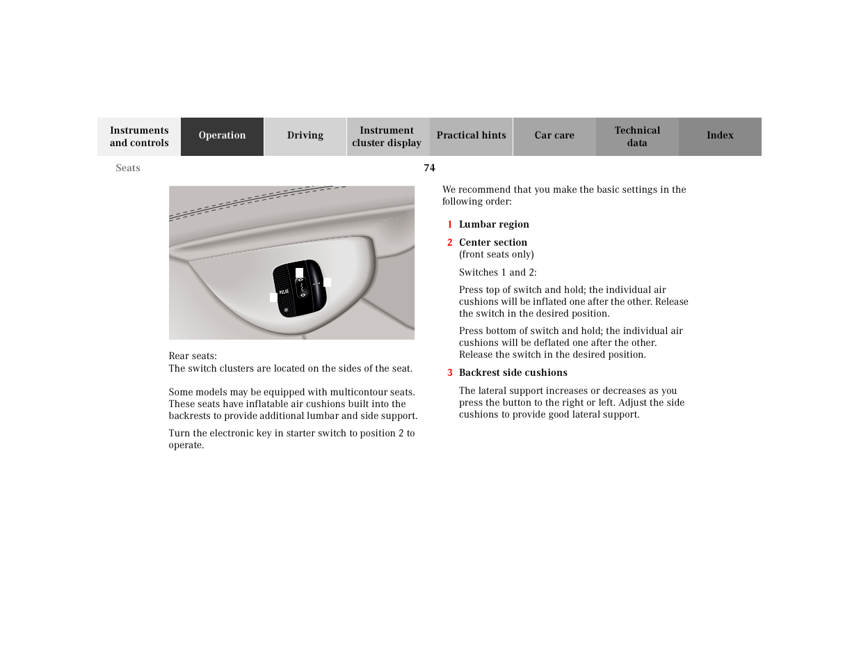 Mercedes-Benz 2001 S 430 User Manual | Page 77 / 421