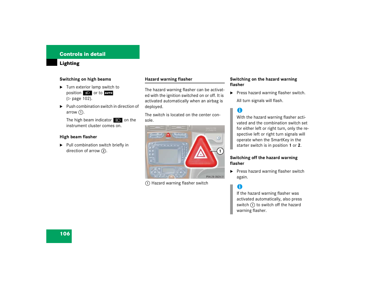 Mercedes-Benz 2004 C 320 Sport User Manual | Page 106 / 400