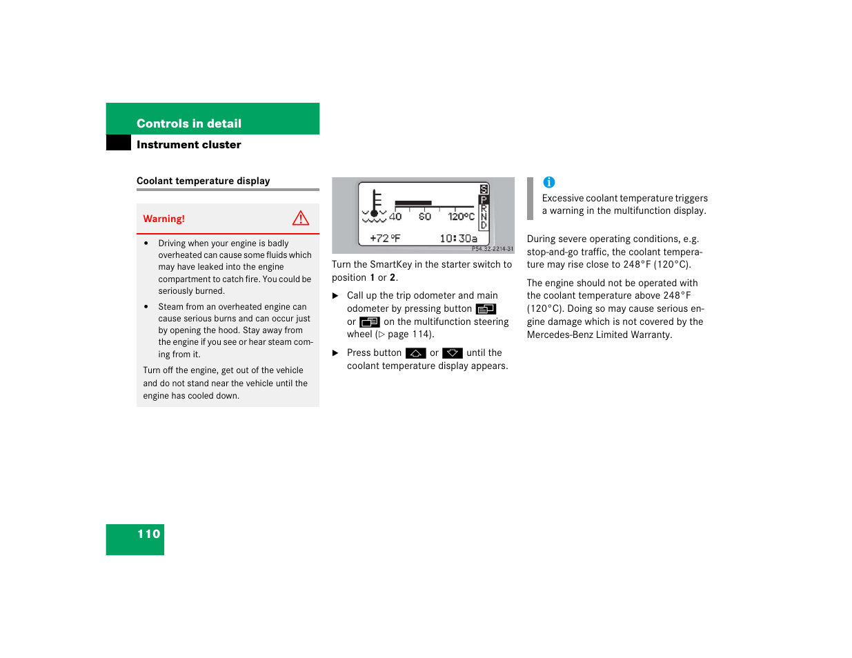 Mercedes-Benz 2004 C 320 Sport User Manual | Page 110 / 400