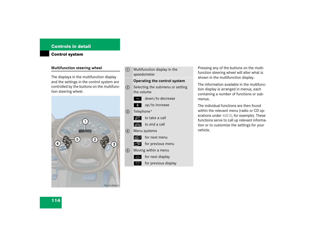 Mercedes-Benz 2004 C 320 Sport User Manual | Page 114 / 400