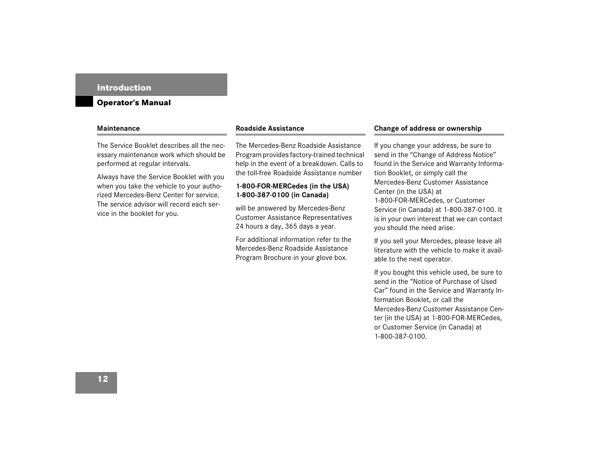 Mercedes-Benz 2004 C 320 Sport User Manual | Page 12 / 400