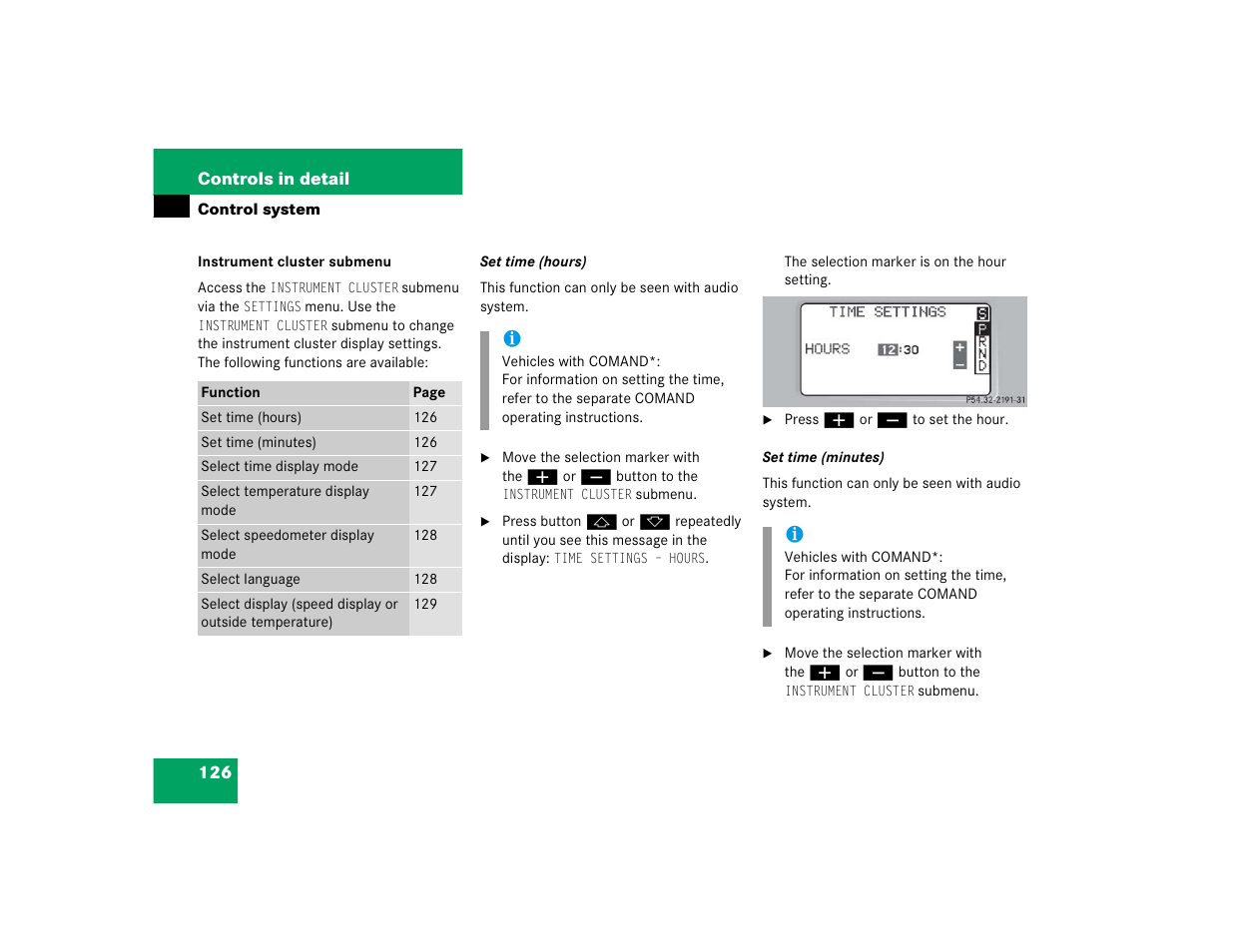 Mercedes-Benz 2004 C 320 Sport User Manual | Page 126 / 400