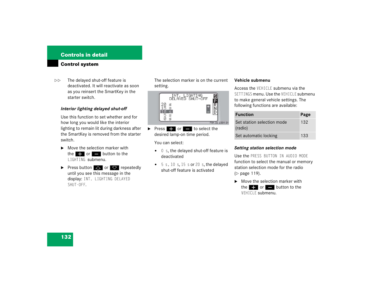 Mercedes-Benz 2004 C 320 Sport User Manual | Page 132 / 400