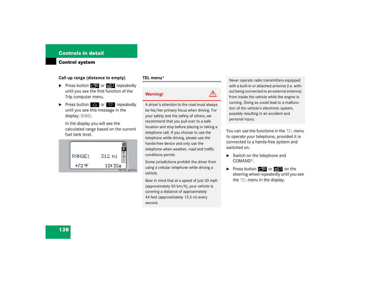 Mercedes-Benz 2004 C 320 Sport User Manual | Page 138 / 400