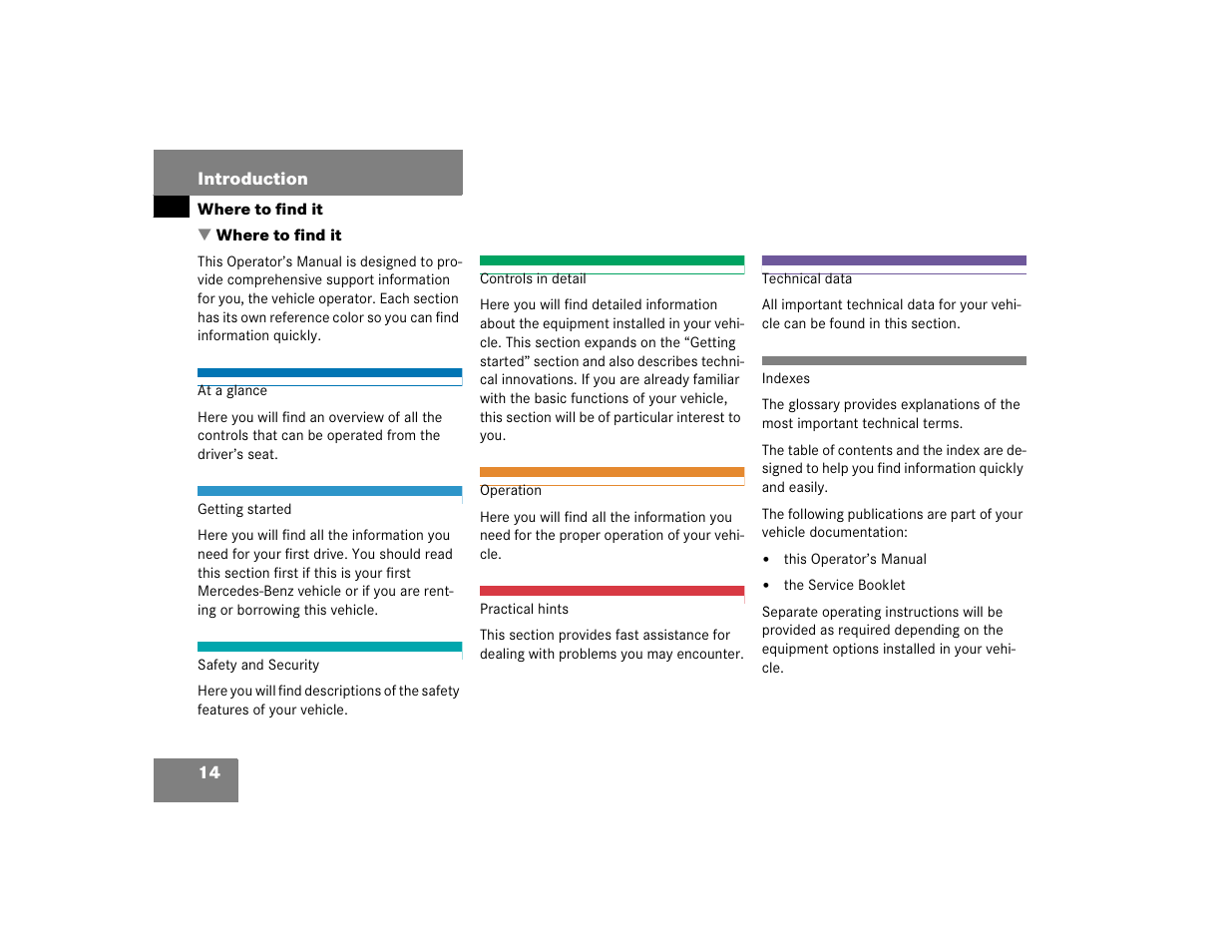 Mercedes-Benz 2004 C 320 Sport User Manual | Page 14 / 400