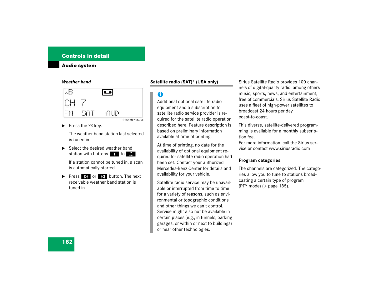 Mercedes-Benz 2004 C 320 Sport User Manual | Page 182 / 400