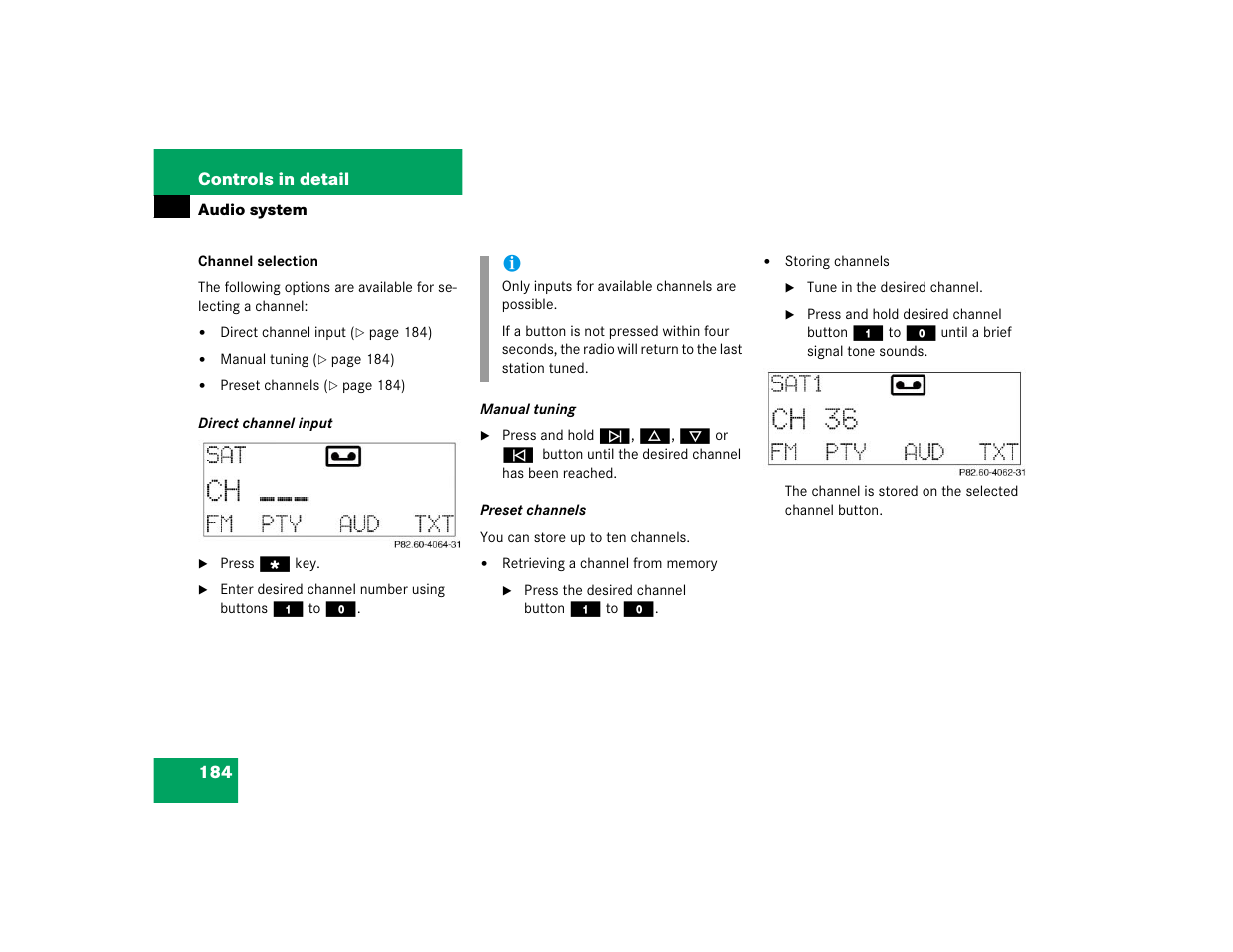 Mercedes-Benz 2004 C 320 Sport User Manual | Page 184 / 400