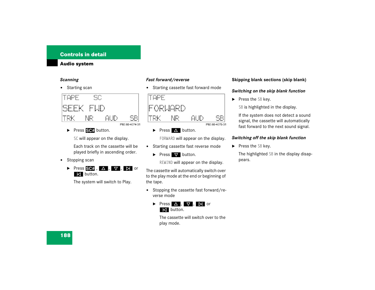 Mercedes-Benz 2004 C 320 Sport User Manual | Page 188 / 400