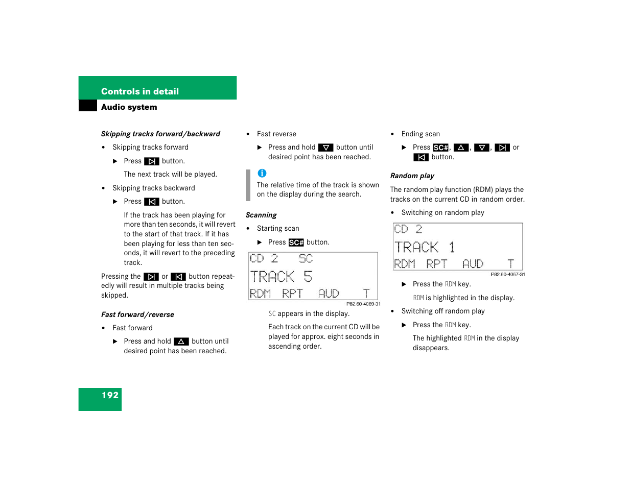 Mercedes-Benz 2004 C 320 Sport User Manual | Page 192 / 400