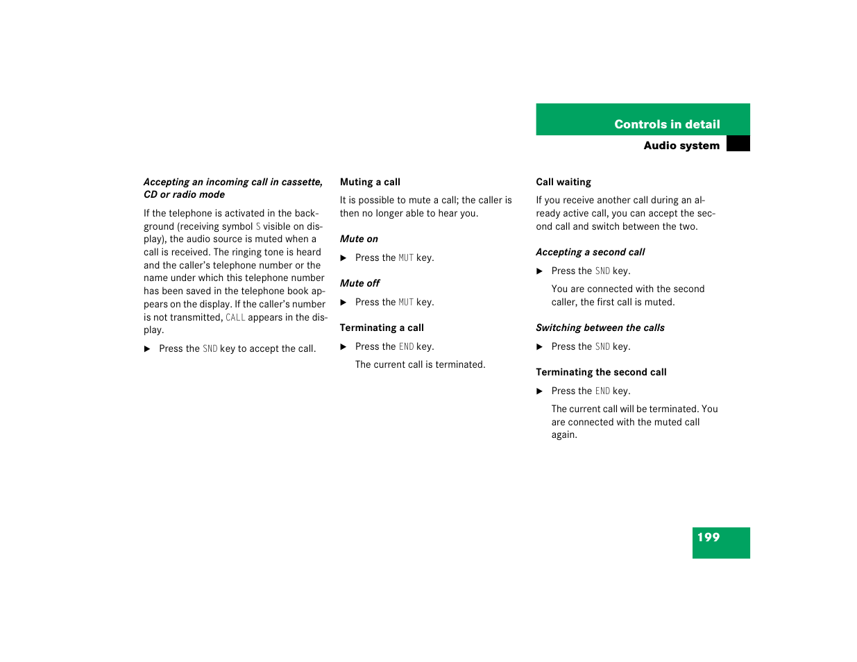 Mercedes-Benz 2004 C 320 Sport User Manual | Page 199 / 400