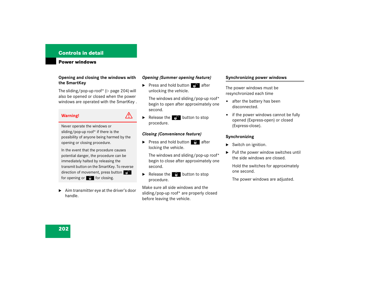 Mercedes-Benz 2004 C 320 Sport User Manual | Page 202 / 400