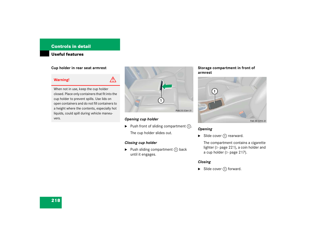 Mercedes-Benz 2004 C 320 Sport User Manual | Page 218 / 400