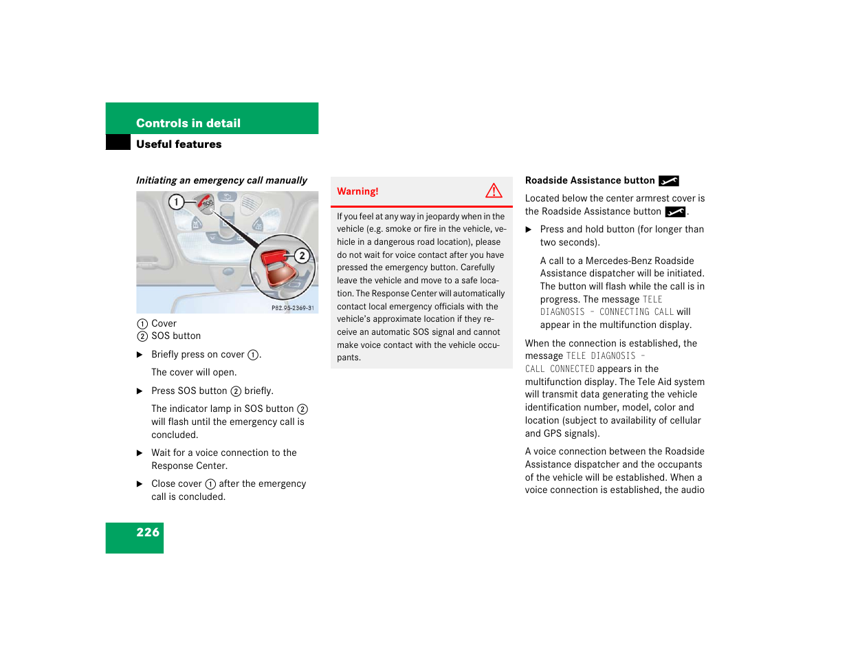 Mercedes-Benz 2004 C 320 Sport User Manual | Page 226 / 400