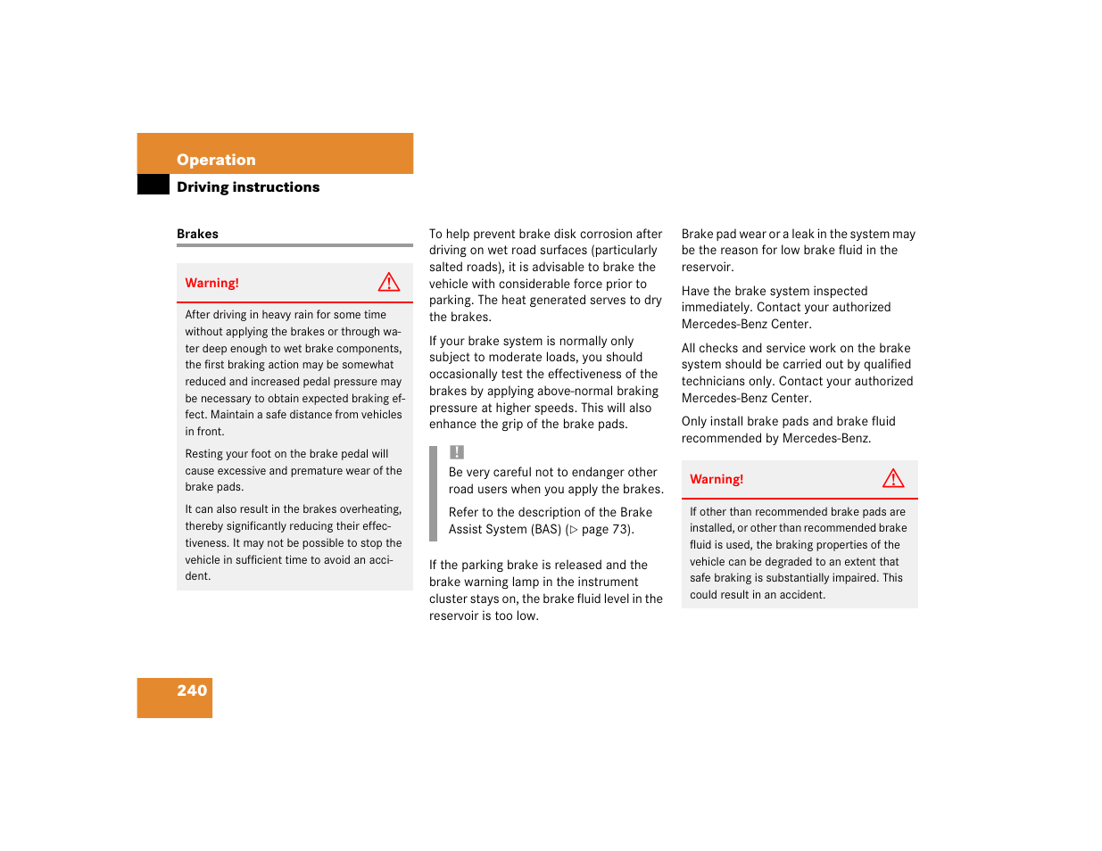 Mercedes-Benz 2004 C 320 Sport User Manual | Page 240 / 400