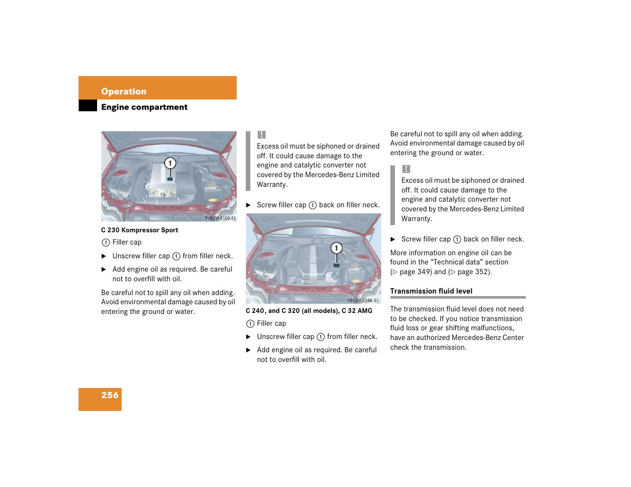 Mercedes-Benz 2004 C 320 Sport User Manual | Page 256 / 400