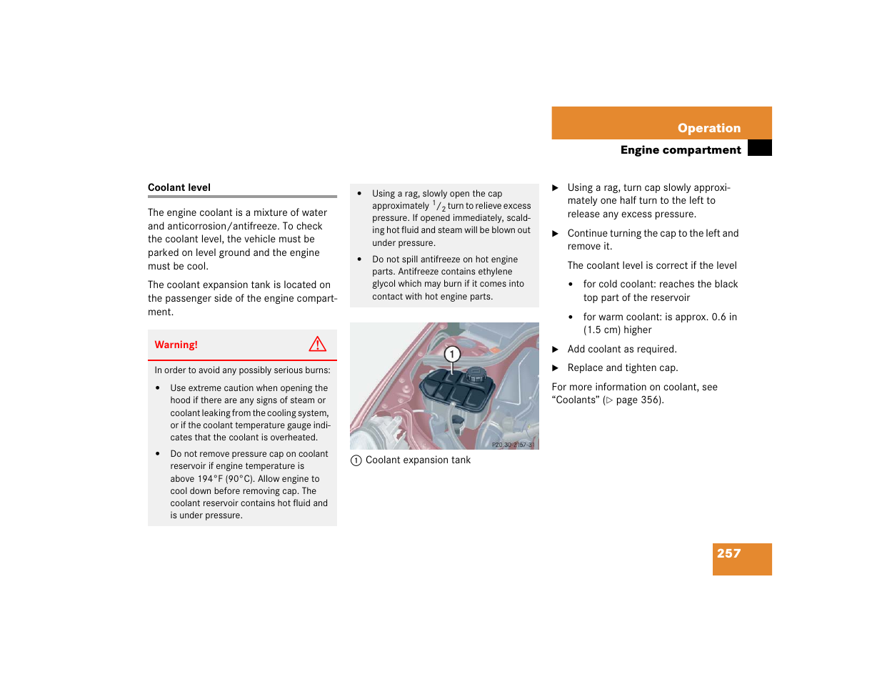 257 operation | Mercedes-Benz 2004 C 320 Sport User Manual | Page 257 / 400