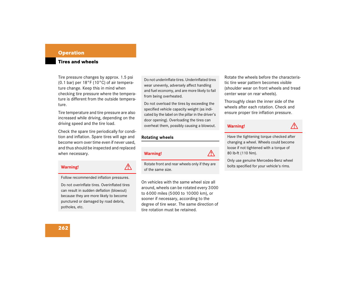 Mercedes-Benz 2004 C 320 Sport User Manual | Page 262 / 400