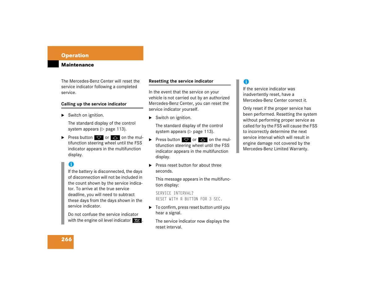 Mercedes-Benz 2004 C 320 Sport User Manual | Page 266 / 400