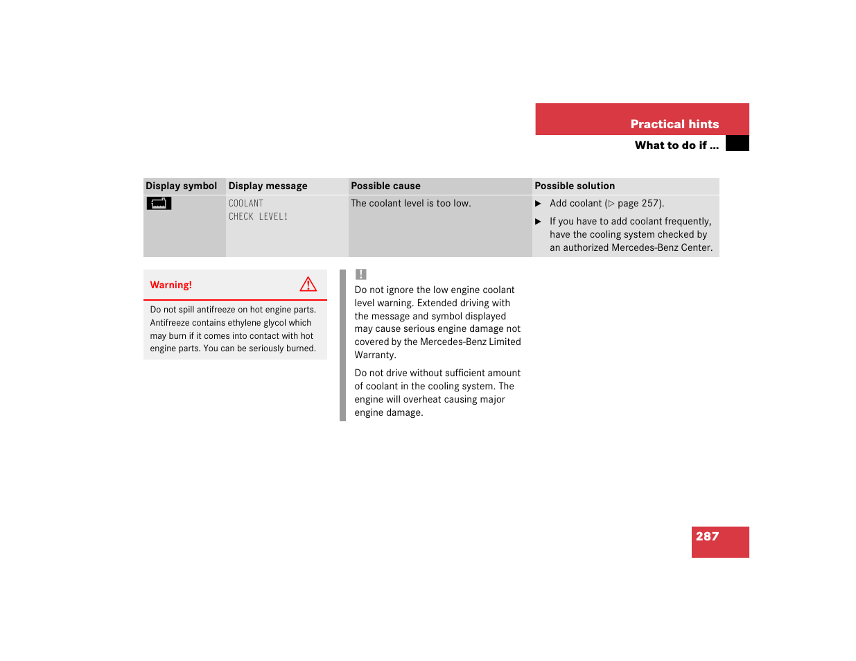 Mercedes-Benz 2004 C 320 Sport User Manual | Page 287 / 400