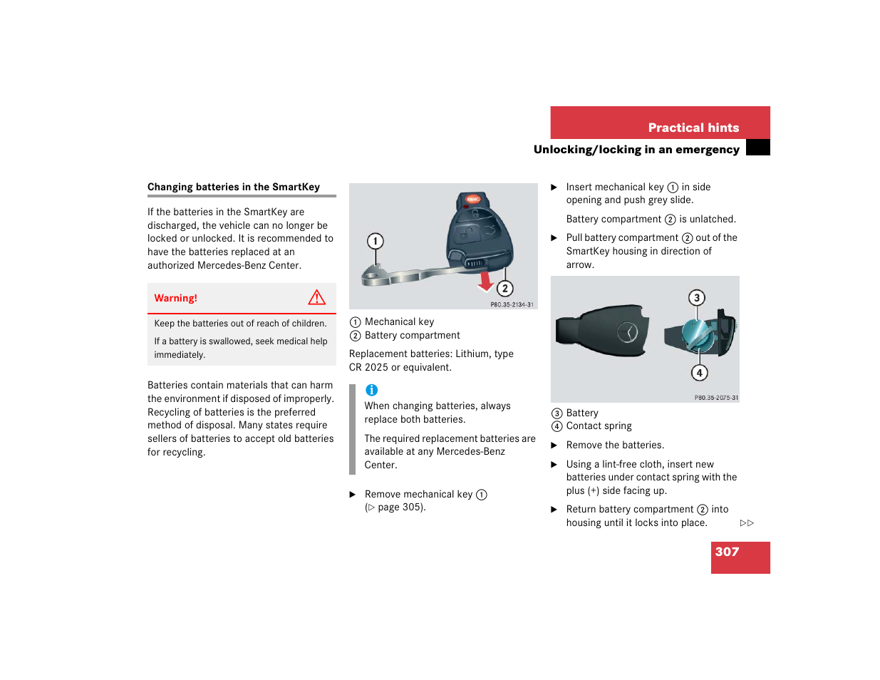 Mercedes-Benz 2004 C 320 Sport User Manual | Page 307 / 400