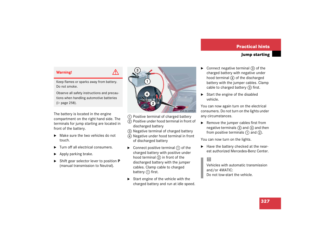 Mercedes-Benz 2004 C 320 Sport User Manual | Page 327 / 400