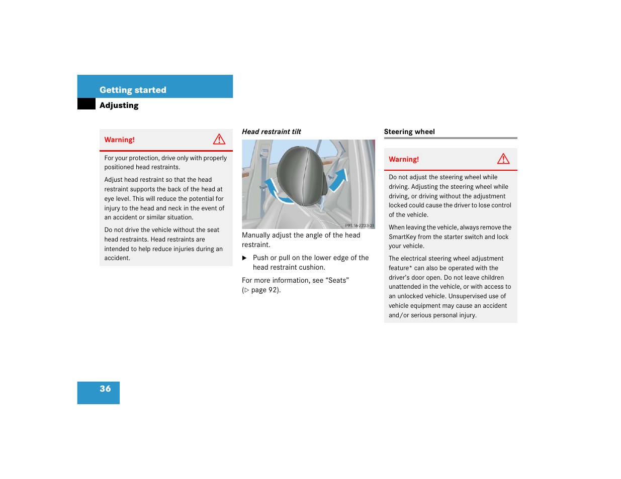 Mercedes-Benz 2004 C 320 Sport User Manual | Page 36 / 400