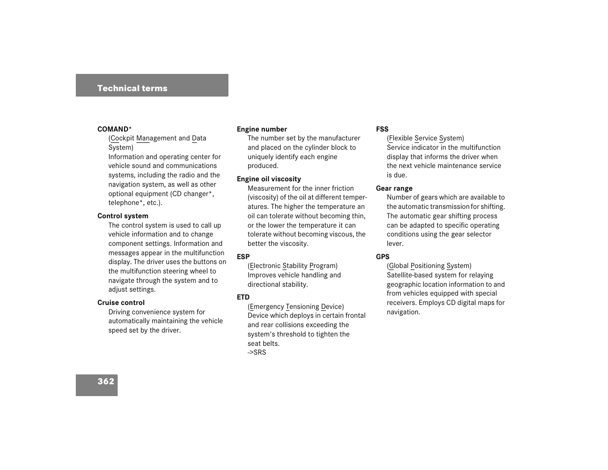 Mercedes-Benz 2004 C 320 Sport User Manual | Page 362 / 400
