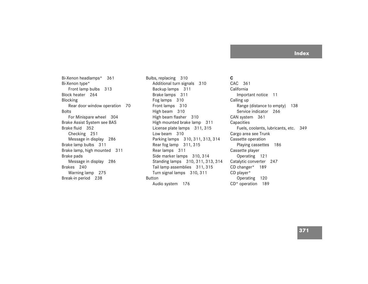 Mercedes-Benz 2004 C 320 Sport User Manual | Page 371 / 400