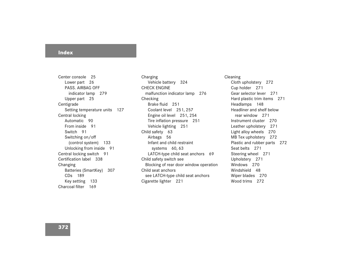 Mercedes-Benz 2004 C 320 Sport User Manual | Page 372 / 400