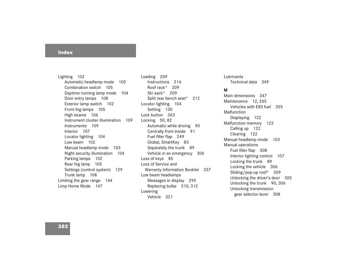 Mercedes-Benz 2004 C 320 Sport User Manual | Page 382 / 400