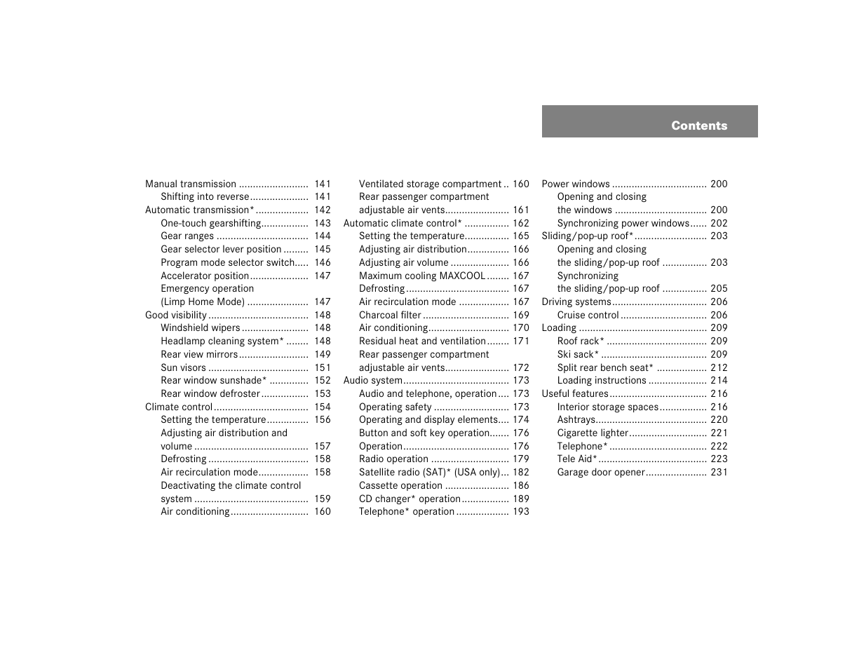 Mercedes-Benz 2004 C 320 Sport User Manual | Page 5 / 400