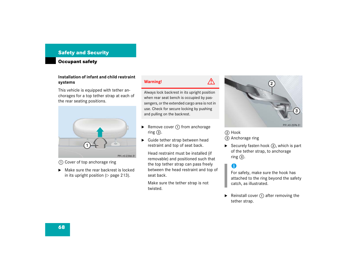 Mercedes-Benz 2004 C 320 Sport User Manual | Page 68 / 400