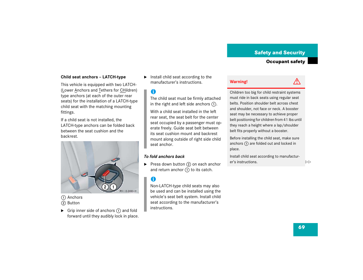 Mercedes-Benz 2004 C 320 Sport User Manual | Page 69 / 400