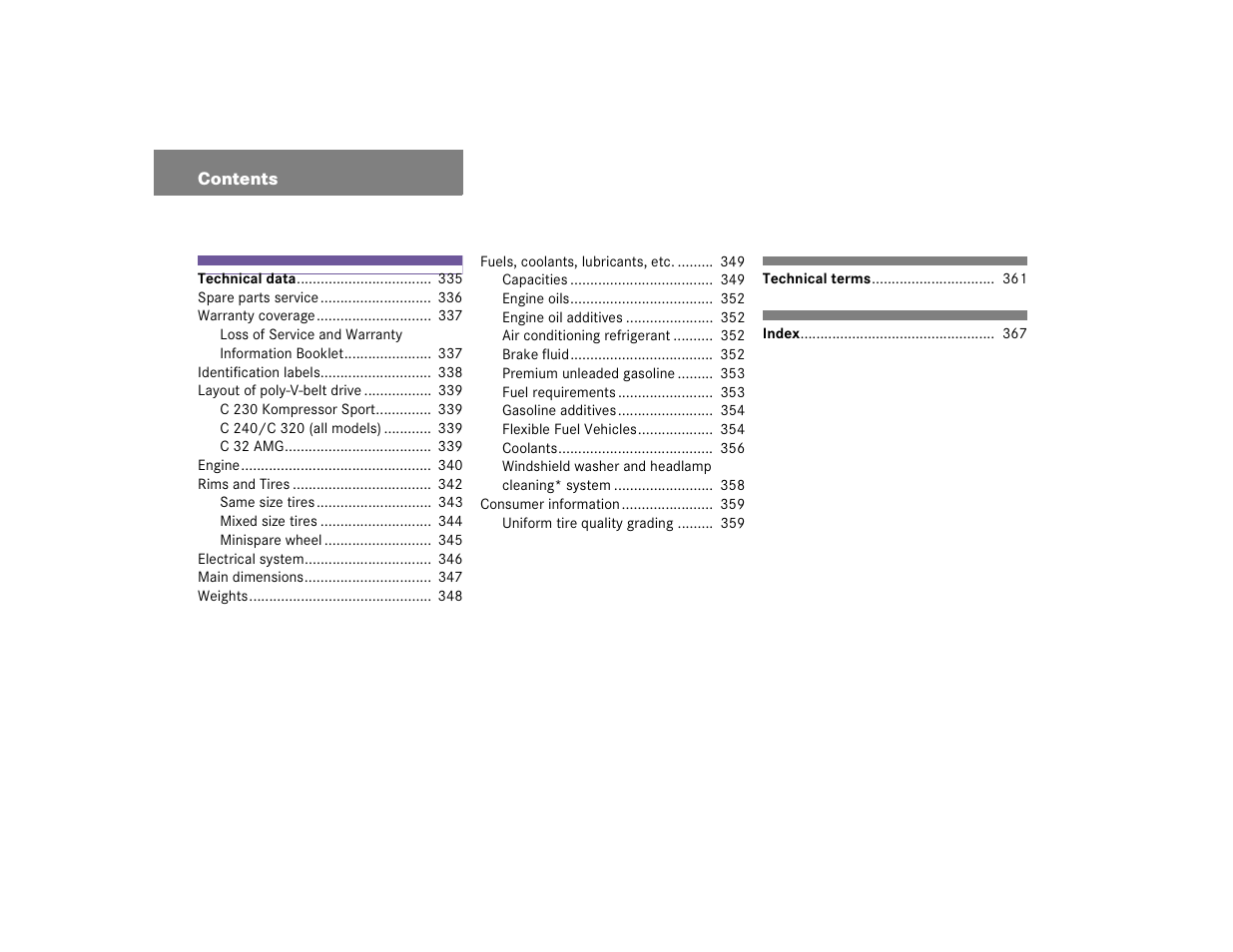 Mercedes-Benz 2004 C 320 Sport User Manual | Page 8 / 400
