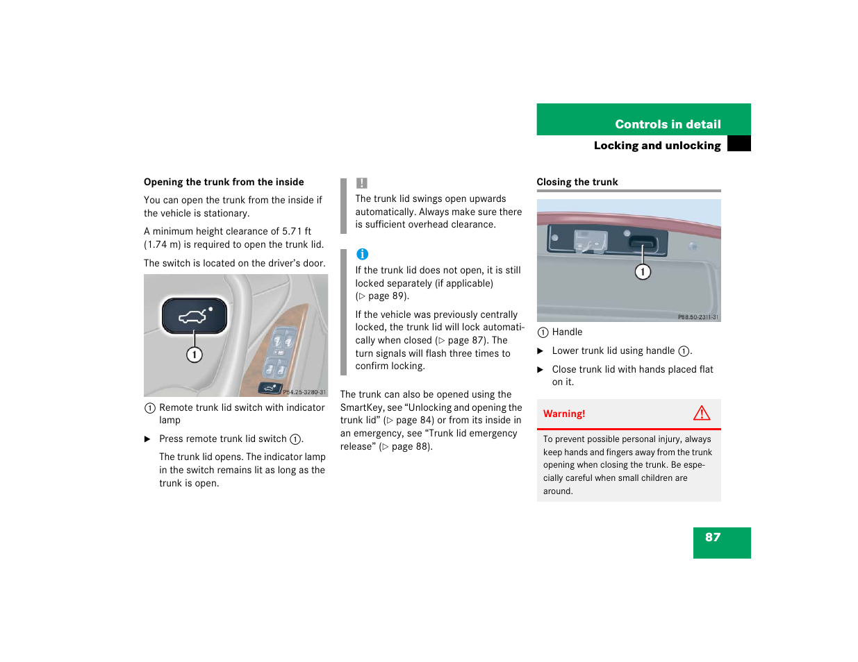 Mercedes-Benz 2004 C 320 Sport User Manual | Page 87 / 400