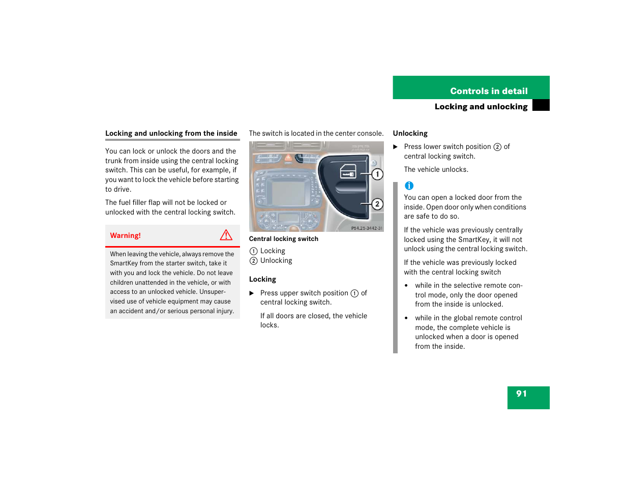 Mercedes-Benz 2004 C 320 Sport User Manual | Page 91 / 400