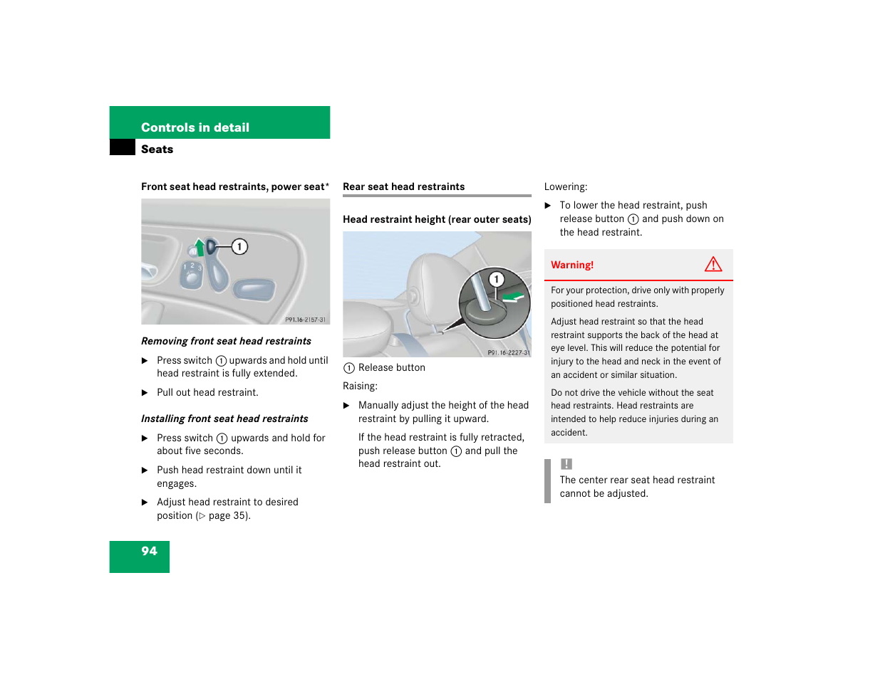 Mercedes-Benz 2004 C 320 Sport User Manual | Page 94 / 400