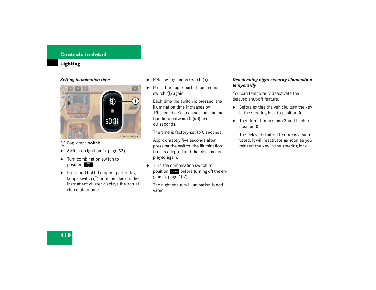 Mercedes-Benz 2005 ML 350 User Manual | Page 112 / 356