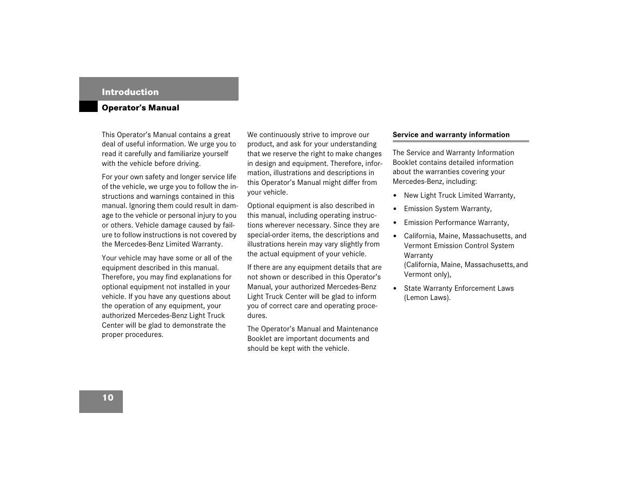 Mercedes-Benz 2005 ML 350 User Manual | Page 12 / 356