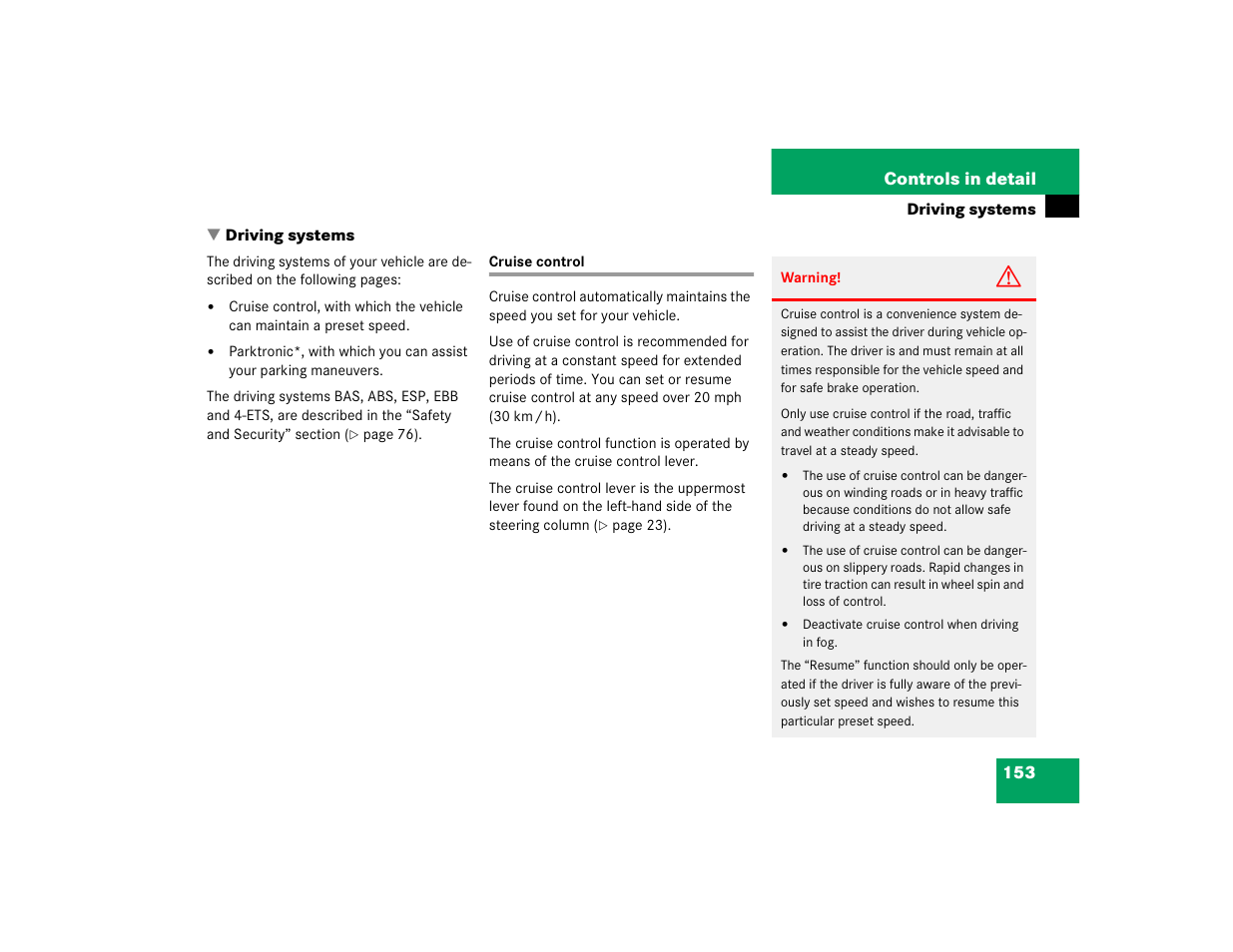 Mercedes-Benz 2005 ML 350 User Manual | Page 155 / 356