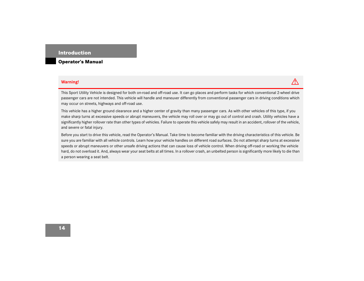 Mercedes-Benz 2005 ML 350 User Manual | Page 16 / 356