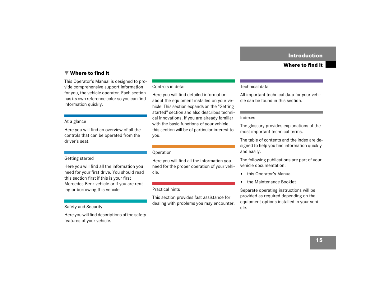 Mercedes-Benz 2005 ML 350 User Manual | Page 17 / 356