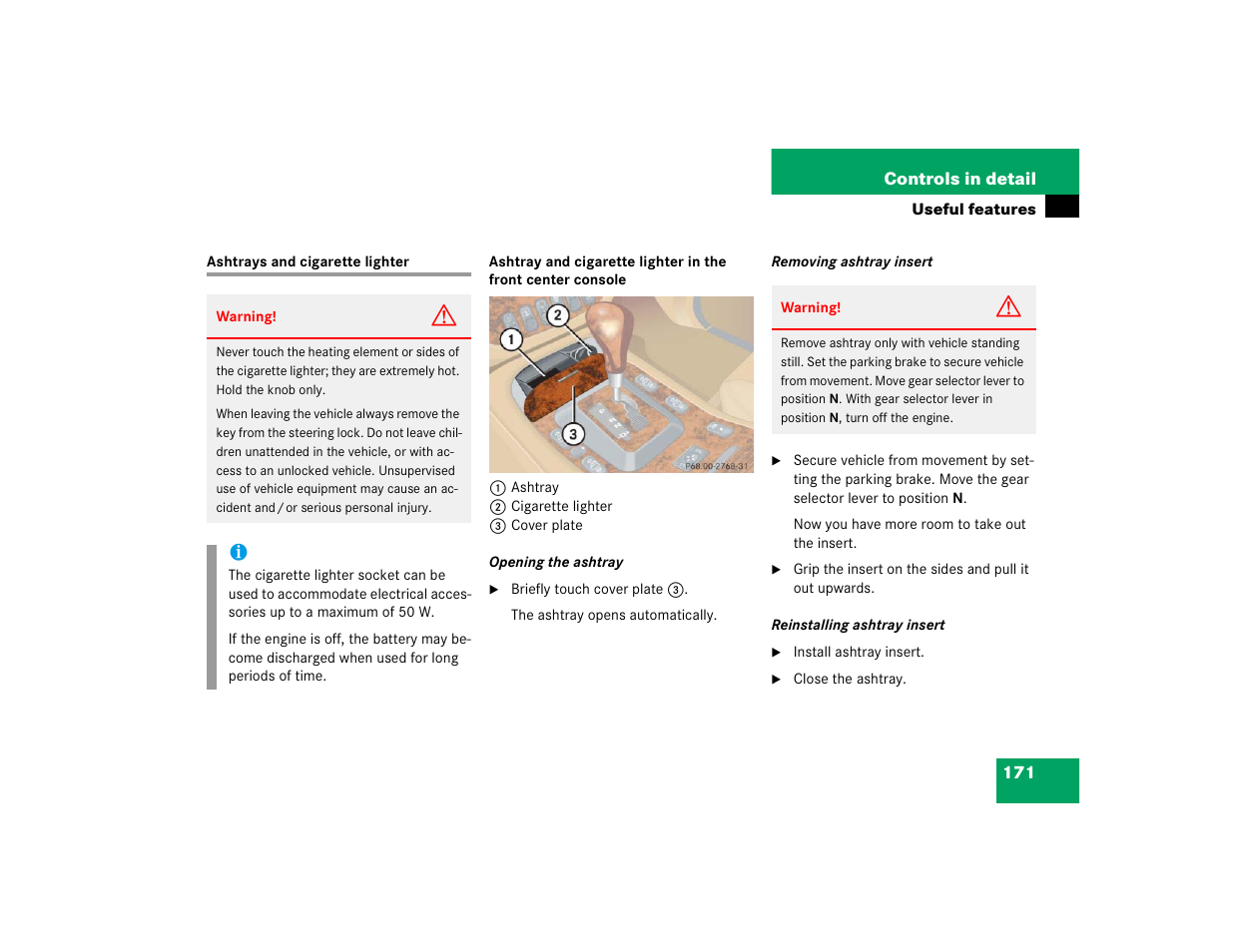 Mercedes-Benz 2005 ML 350 User Manual | Page 173 / 356