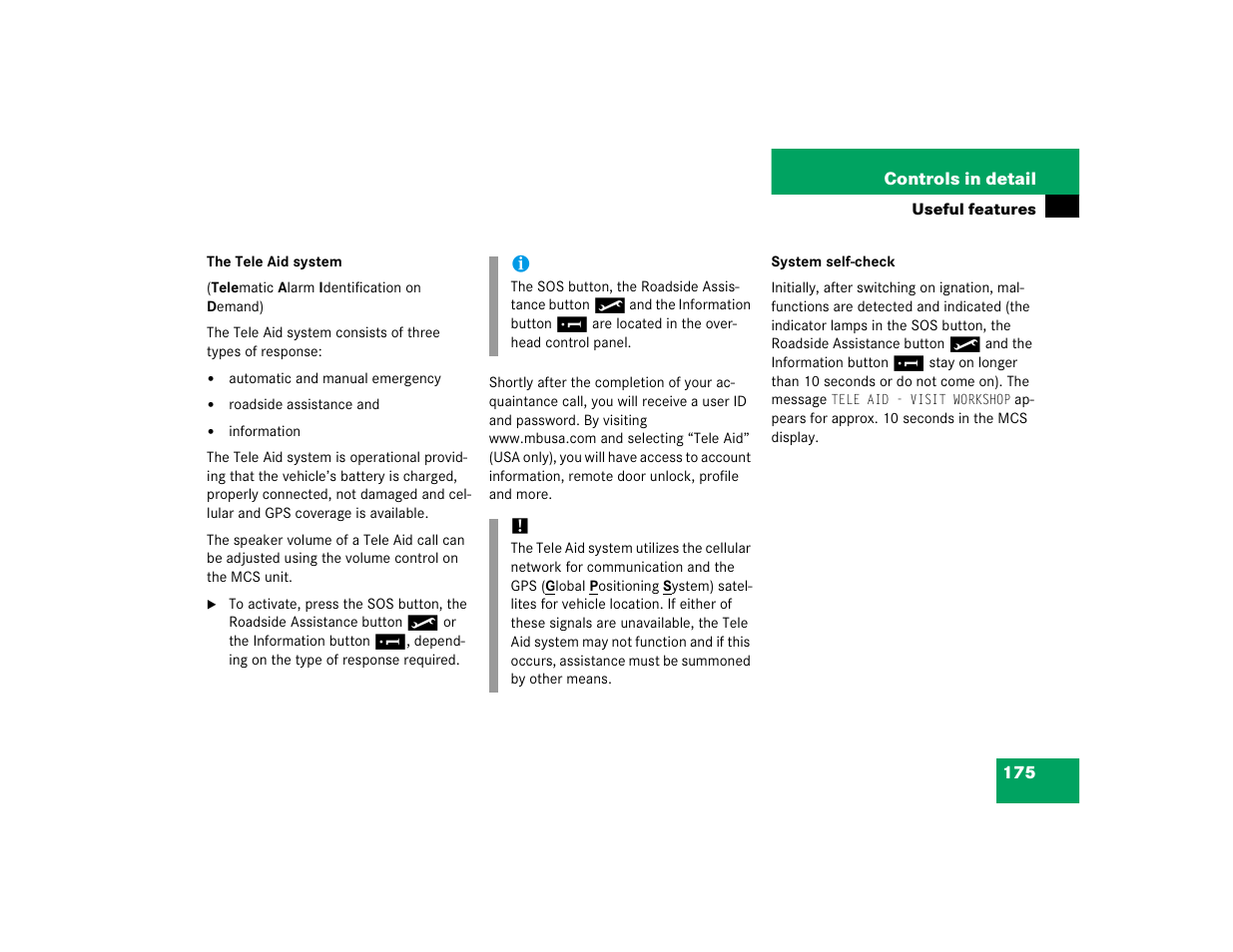 Mercedes-Benz 2005 ML 350 User Manual | Page 177 / 356