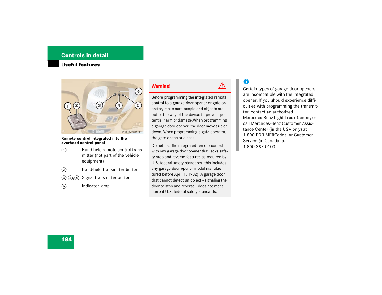 Mercedes-Benz 2005 ML 350 User Manual | Page 186 / 356