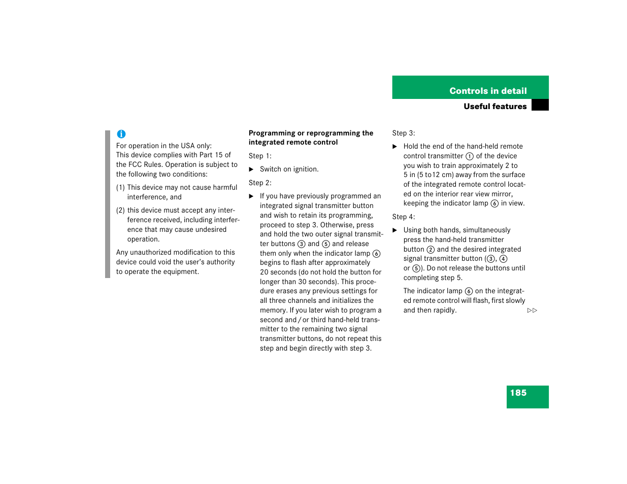 Mercedes-Benz 2005 ML 350 User Manual | Page 187 / 356