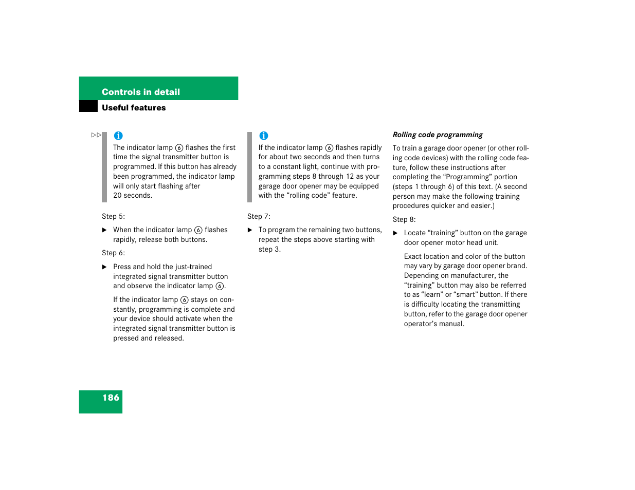 Mercedes-Benz 2005 ML 350 User Manual | Page 188 / 356