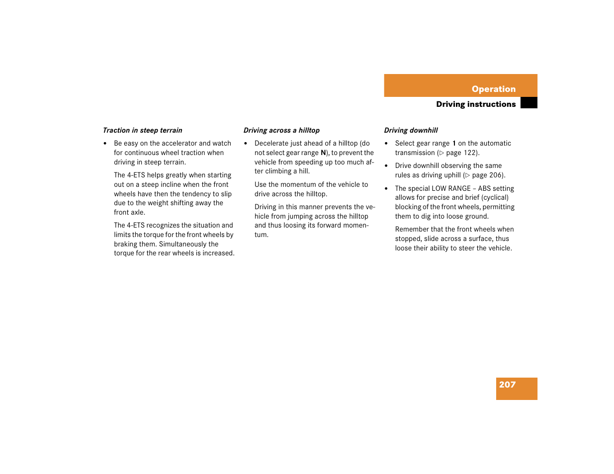 Mercedes-Benz 2005 ML 350 User Manual | Page 209 / 356