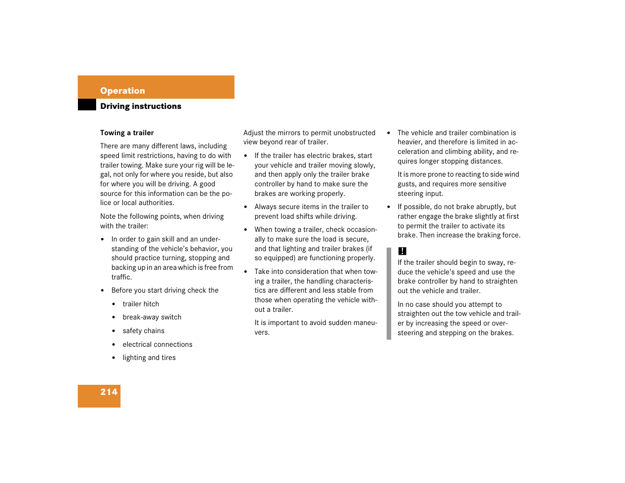 Mercedes-Benz 2005 ML 350 User Manual | Page 216 / 356